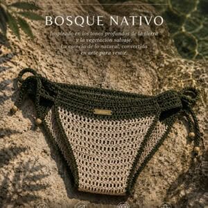 Bikini de crochet inspirado en la naturaleza y la cultura nativa, exclusivo y hecho a mano.